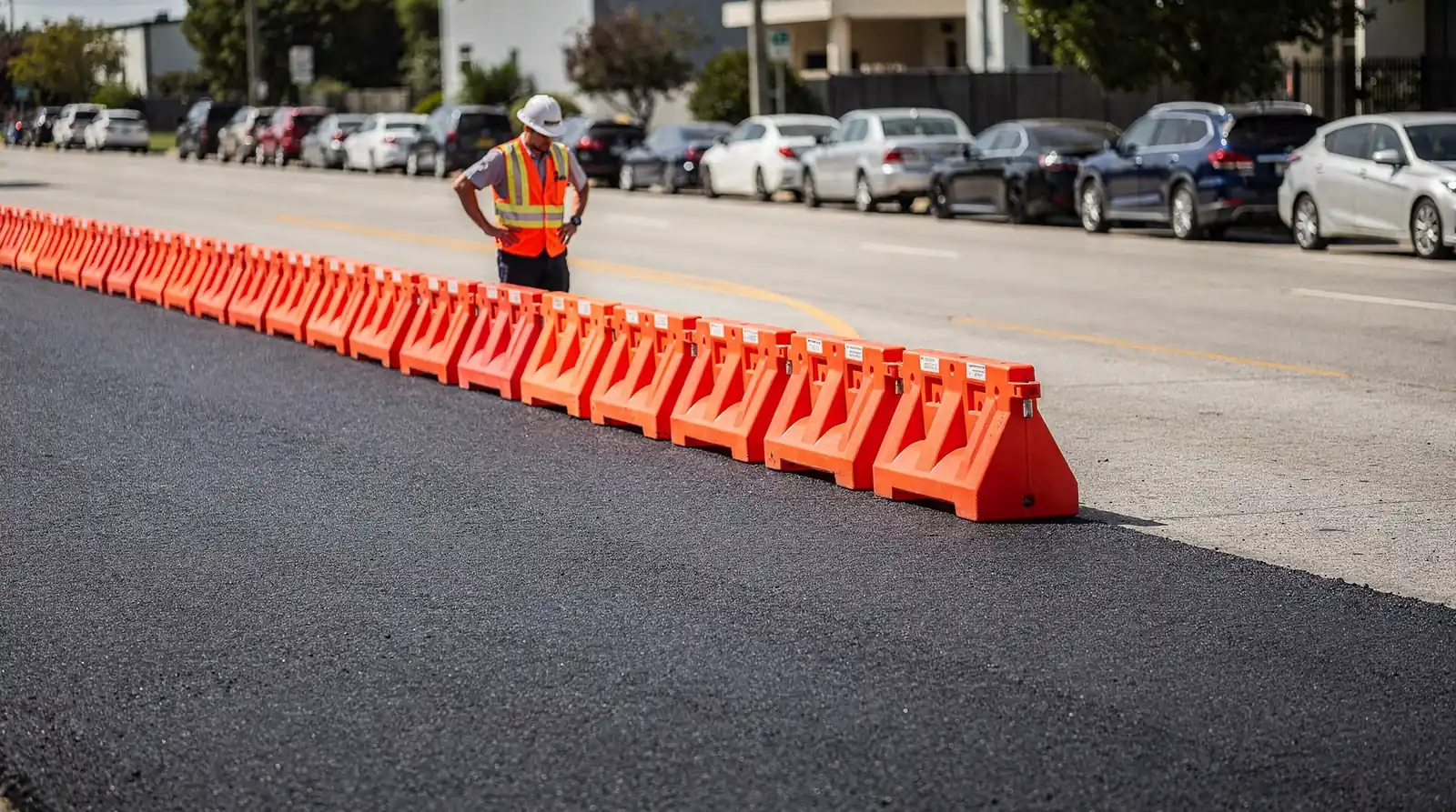 New asphalt is typically firm enough to walk on within a few hours of installation