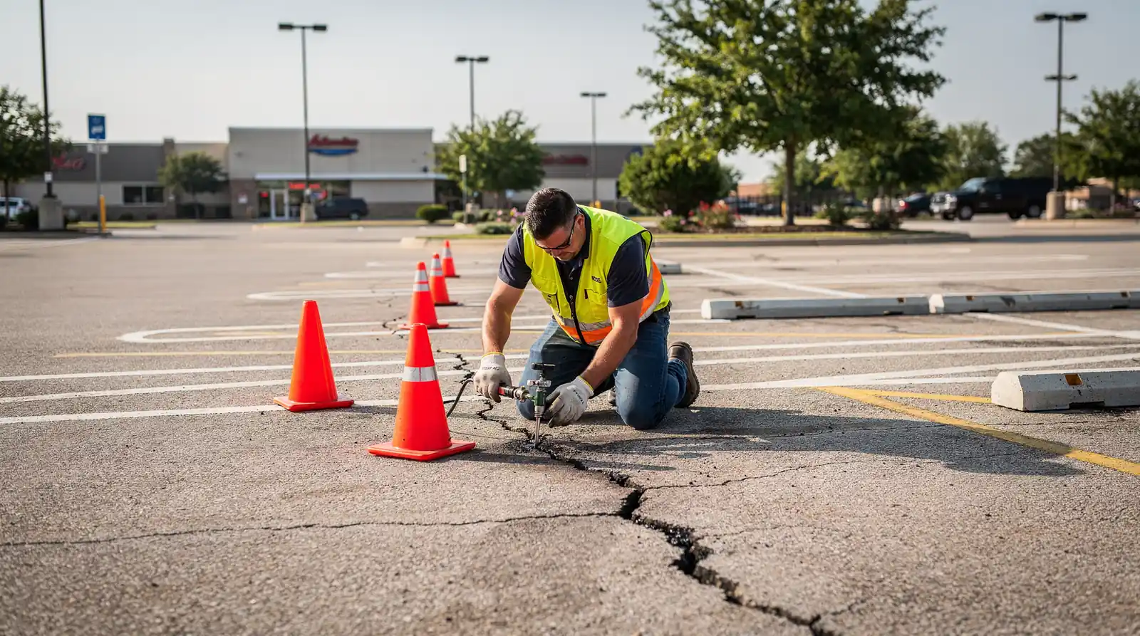 Arrow Asphalt provides resurfacing, installation, repair, chip seal, and concrete services for commercial applications across