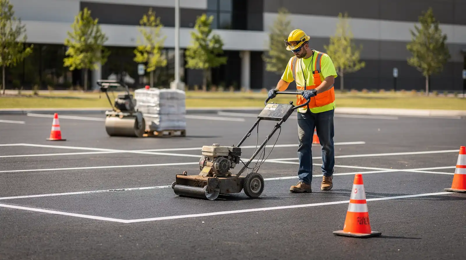 Commercial pavement solutions are built to be reliable and durable for Oklahoma businesses, improving curb